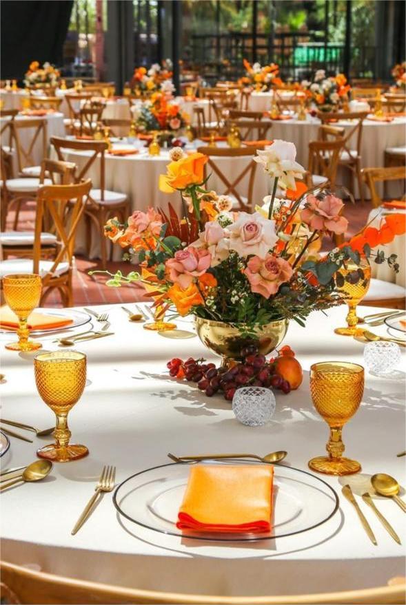Elegant catering setup